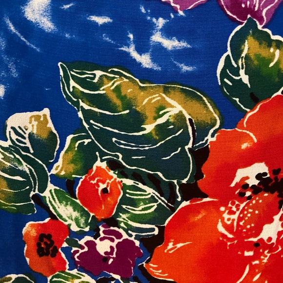 Carole Little Vintage 1990’s Blue Floral Wrap Skirt size 10 - Picture 3 of 8